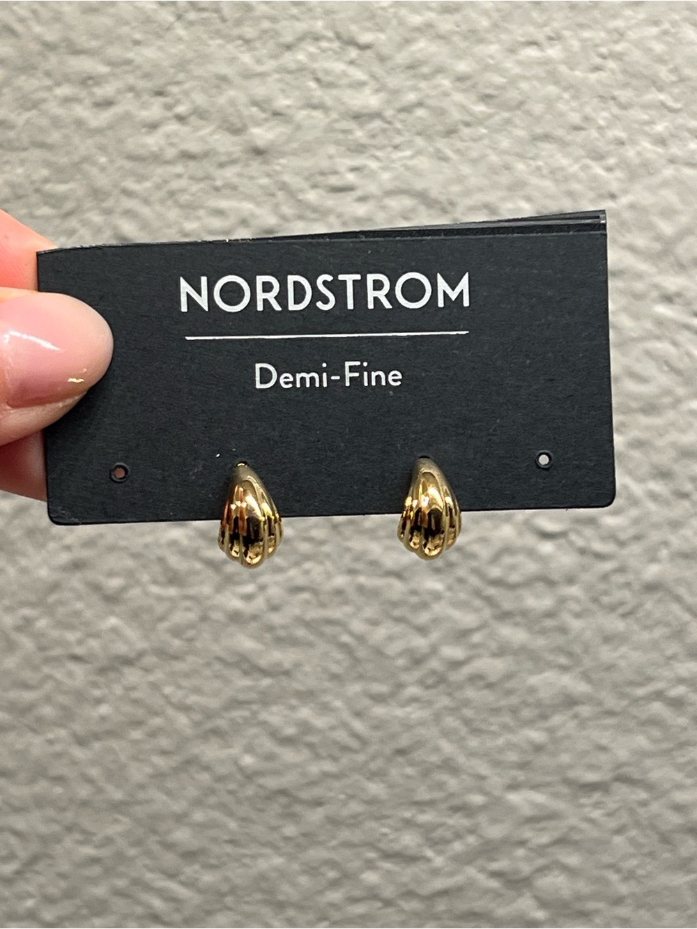 Nordstrom Gold Teardrop Demi-Fine Stud Earrings